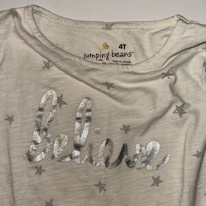 Jumping Beans Kids Tee with Silver Stars